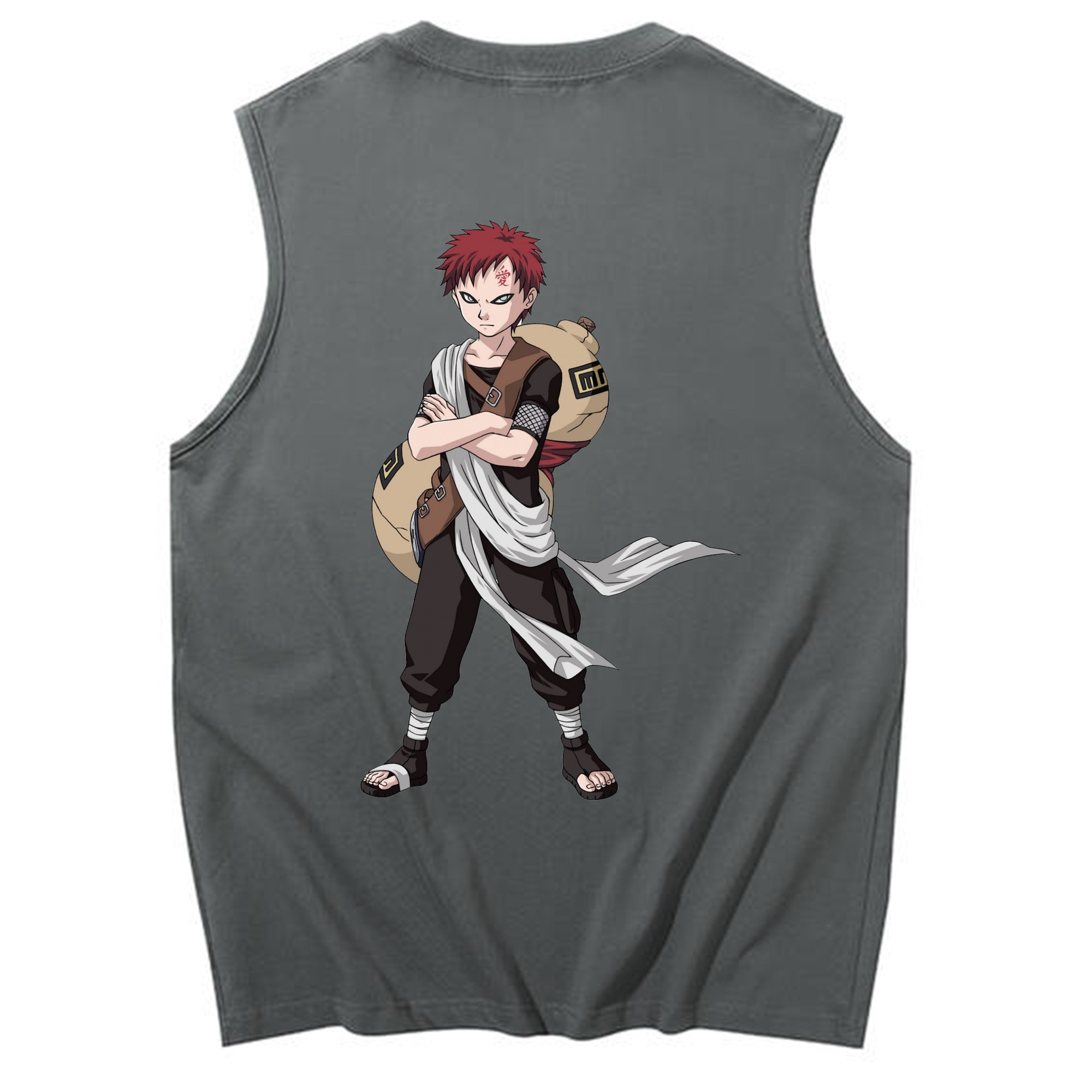 （画像用） NARUTO -ナルト- ガアラ Gaara コットン100％タンクトップ（背面プリント）